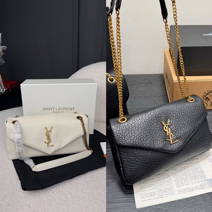 Сумка YSL Yves Saint Laurent Calypso Envelope біла, чорна