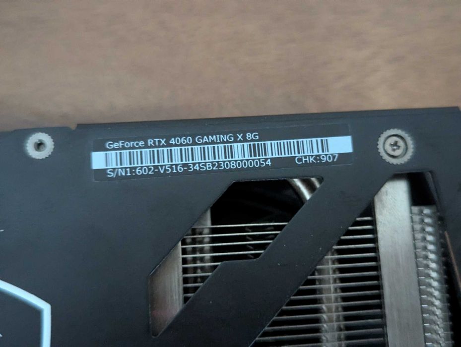 Karta Graficzna Nvidia MSI GeForce RTX 4060 GAMING X 8G Sprawna 100%
