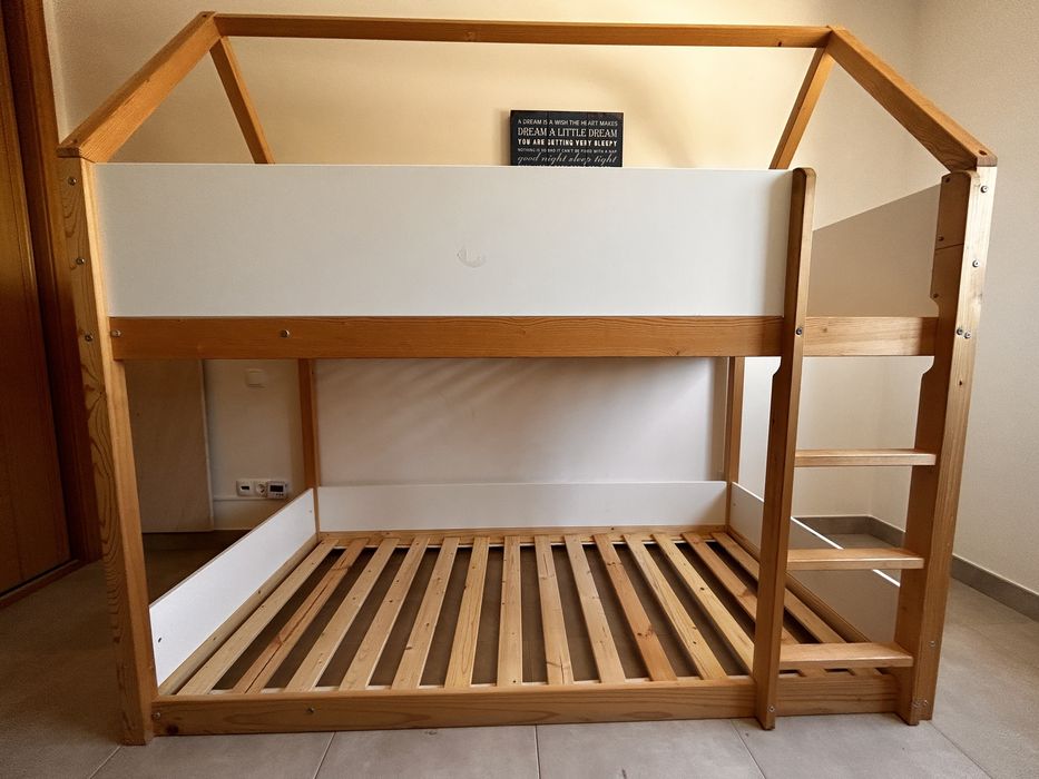 Beliche em cabana infantil bicolor 90x190 “Maisons du Monde”