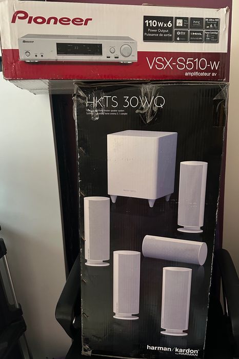 Zestaw głośników Harman/Kardon HKTS30WQ 5.1 + wzmacniacz Pioneer