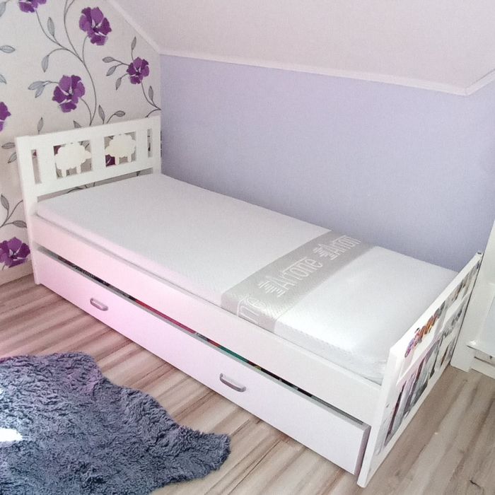 Łóżko białe 70/160