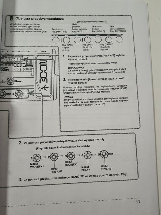 ZOOM G9.2tt Polska instrukcja obsługi efekt gitarowy