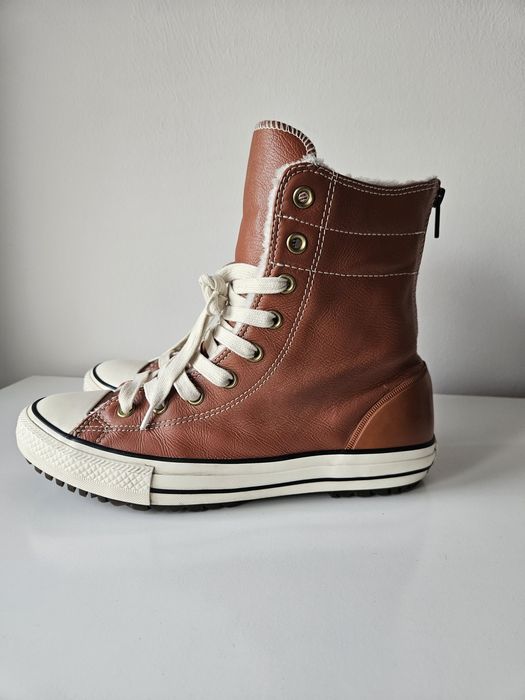 Converse trampki wysokie ocieplane- skóra naturalna