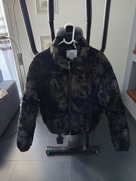 Sztruksowa kurtka puffer z motywem acid wash House L/XL