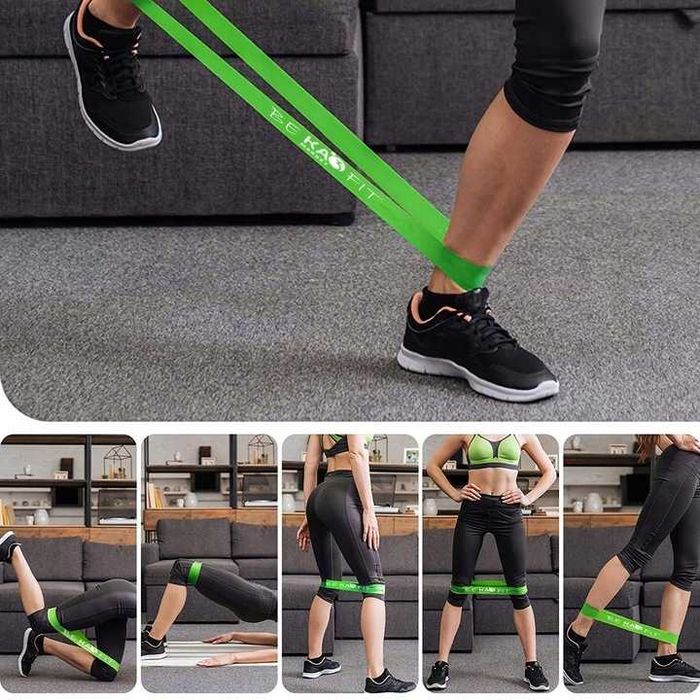 Set 4 gum do ćwiczeń gumy oporowe fitness crossfit zestaw trening