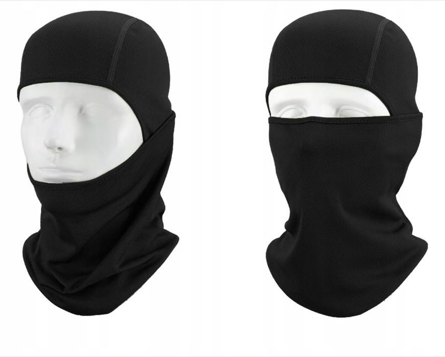 Nowa czarna kominiarka sportowa zimowa narciarska