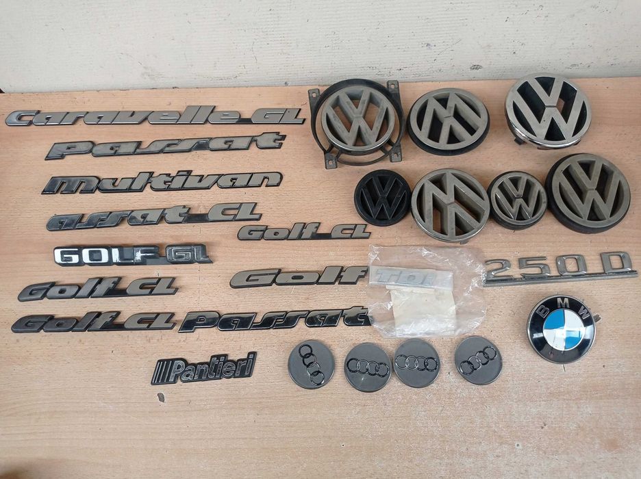 BMW, Volkswagen, Audi - emblematy, napisy, logo, znaczki - oryginały