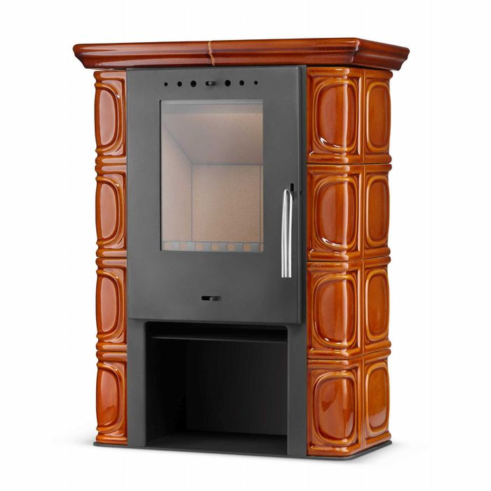 Piec kominek kaflowy koza ELDUR wkład kominkowy miodowy ECODESIGN 11kW