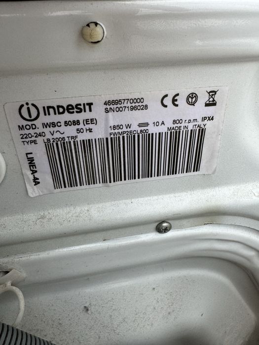 すいっちょん様確認用 Стиральная машина indesit iwsc5088: 500 грн. - Стиральные машины