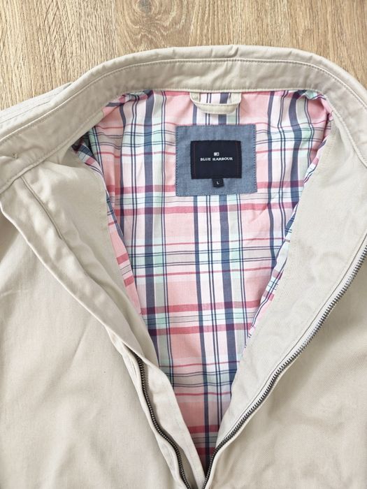 Blue Harbour kurtka męska szwedka Harrington przejściowa wiatrówka beżowa rozmiar L