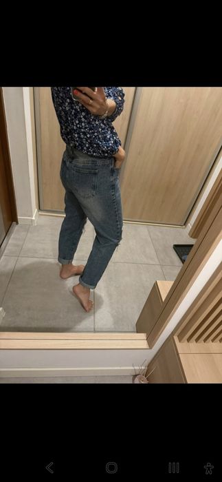 spodnie jeansowe damskie 40