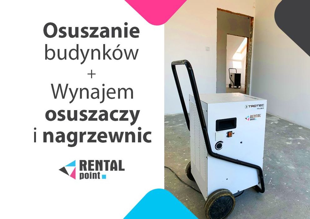 WYNAJEM Osuszaczy, Nagrzewnic, Klimatyzatorów, OSUSZANIE budynków