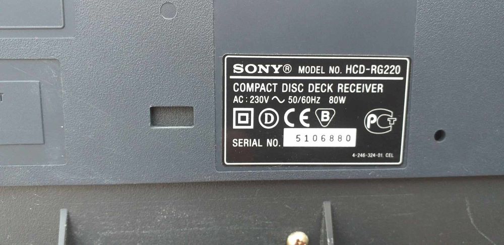 SONY Modelo SS HSD-RG220. Compact disc..