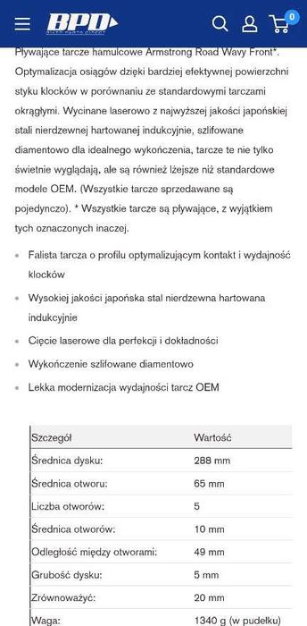 Tarcza motocyklowa nowa
