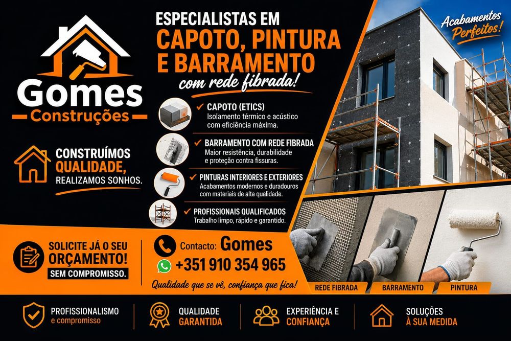 Aplicação de Capoto e  Pintura
