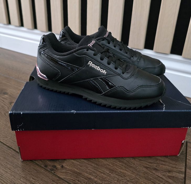 Reebok Royal Glide czarne skórzane adidasy 35,5