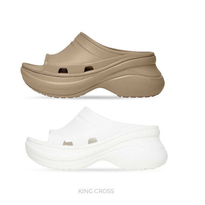 Летние шлепанцы Balenciaga Pool Crocs Slide Sandal крокси баленсиага