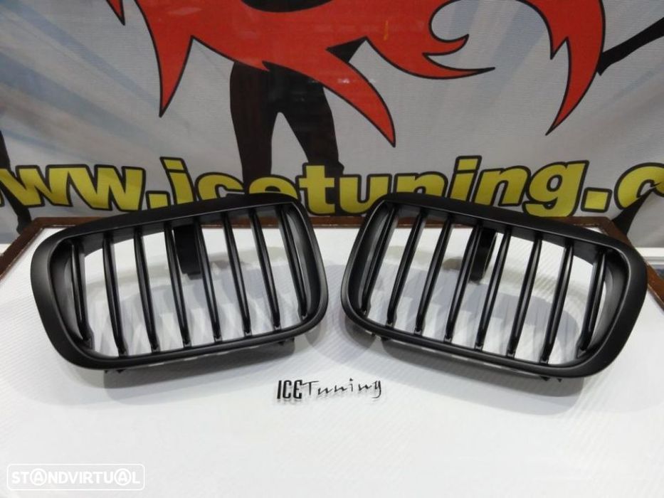 Grelha frontal BMW E46 98-01 em preto mate