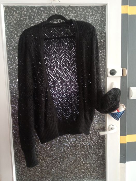Sweter damski czarny zima kardigan vintage 40 L 42 XL St Michael moher