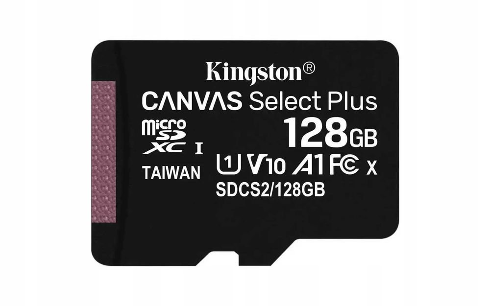 2 x Karta Pamięci Kingston Canvas microSD 128GB 100mb/s 10 U1 A1 V10