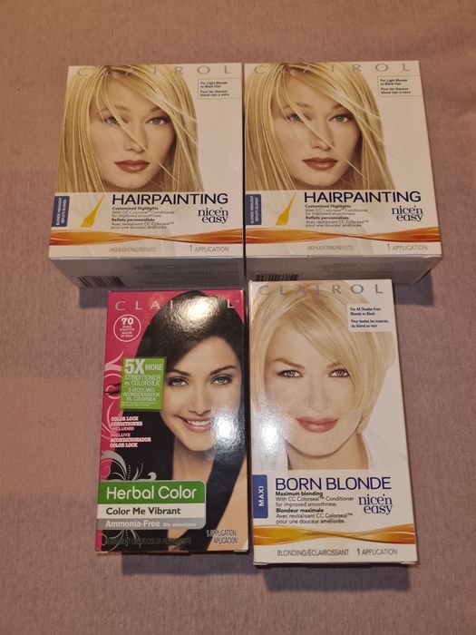 Zestaw zestawy farb do włosów marki Clairol cztery zestawy