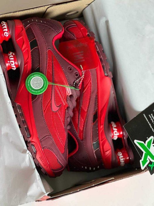 Мужские кроссовки Nike Supreme Shox Ride 2 Red Premium. Размеры 40-45