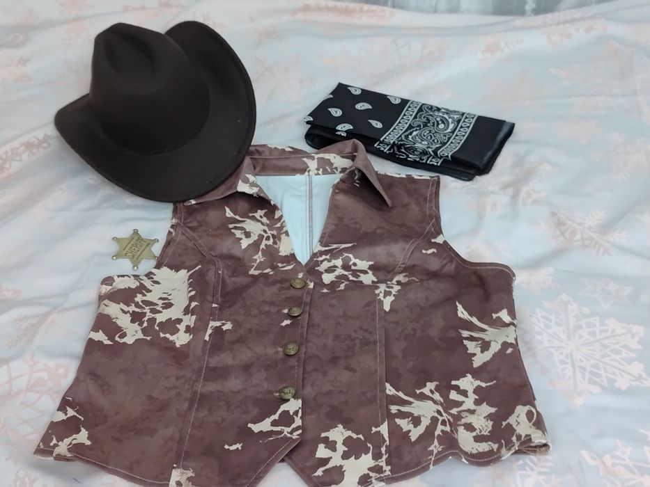 Strój przebranie kowboj kowbojka 4 części rozmiar XL