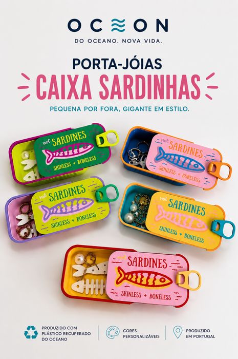 Porta Joias Caixa de Sardinhas