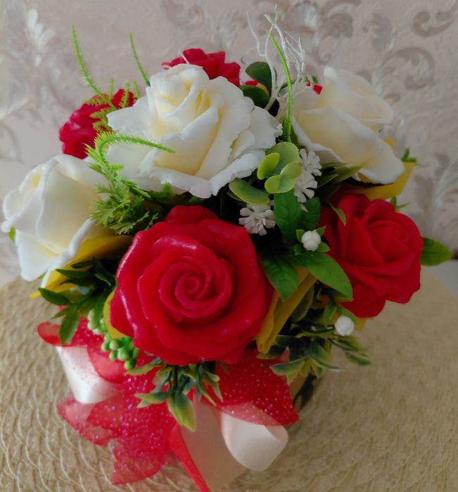 Мыльные  букеты, мыло ручной работы.