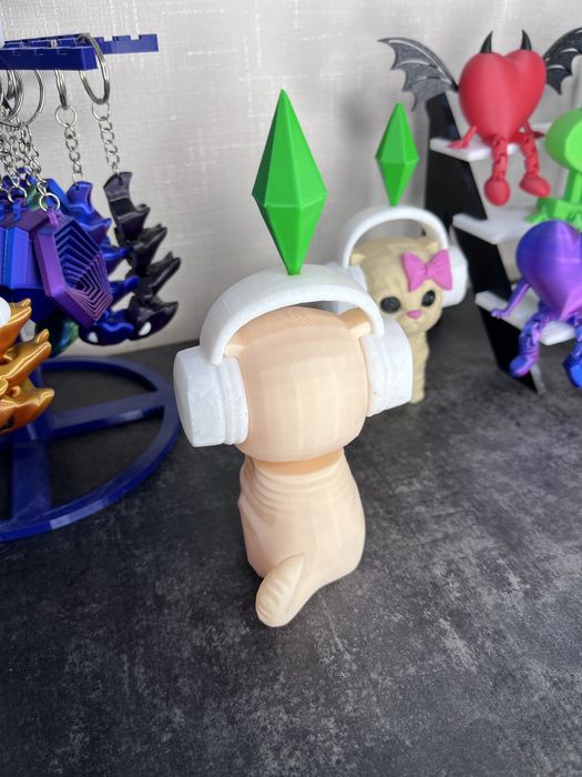 Котик в навушниках з Sims cat dance кіт з сімс