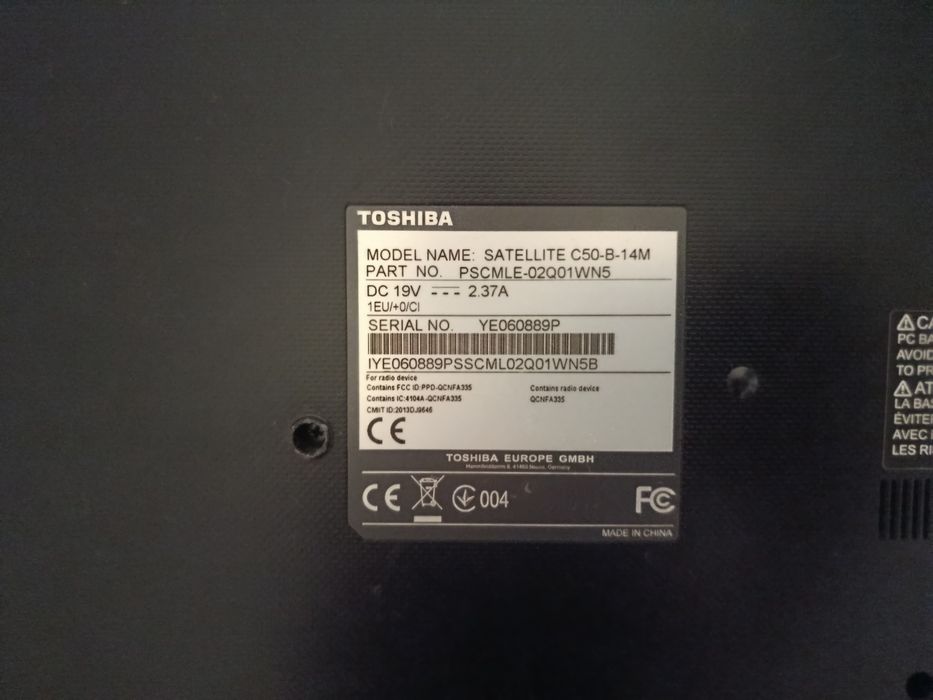 Ноутбук Toshiba робочий