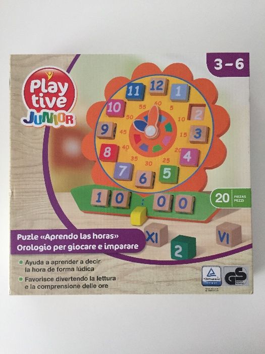 Puzzle Relógio Aprender as Horas