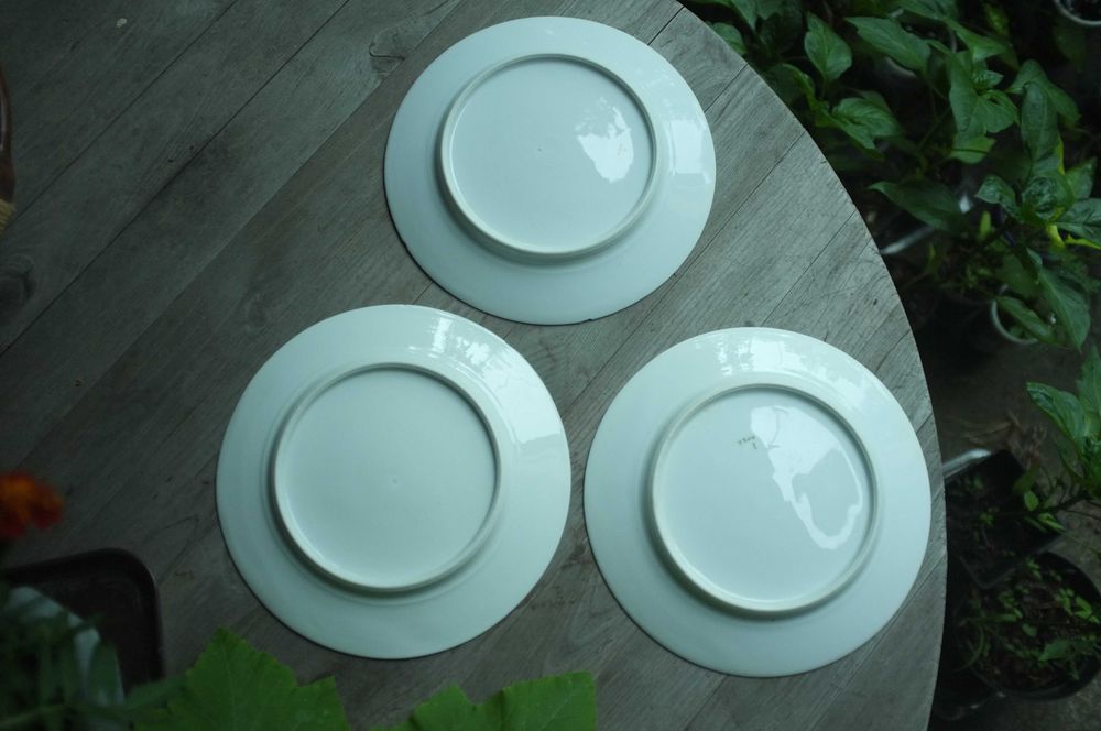 3 przedwojenne talerze art deco empire Tettau Bawaria Prussia