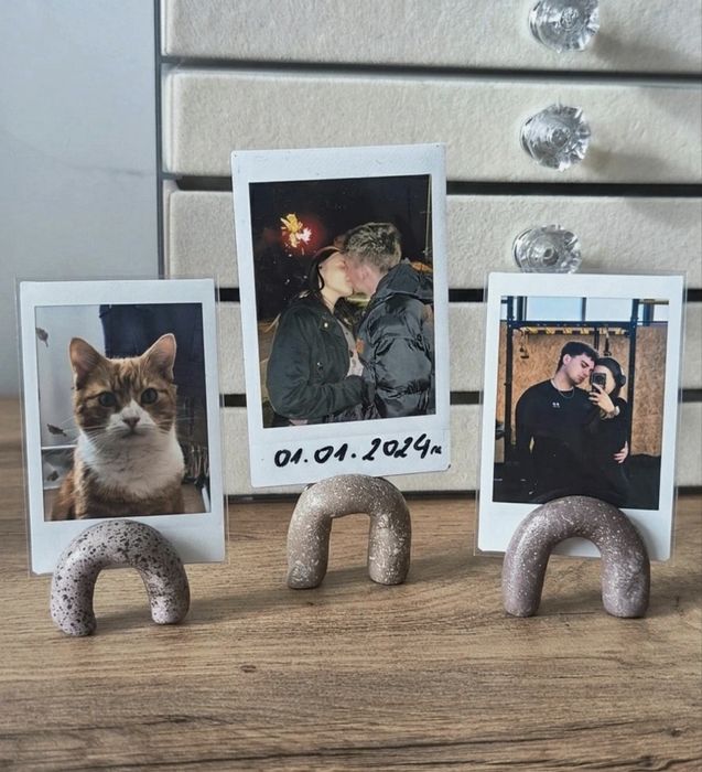 Eleganckie stójki na zdjęcia polaroid zestaw 3 sztuk