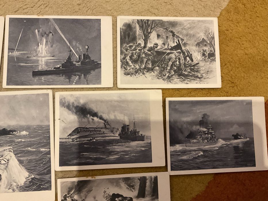 Postais raros ww2 vintage de propaganda alemã