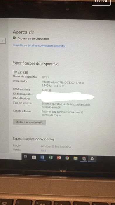 portatil hp X2 210