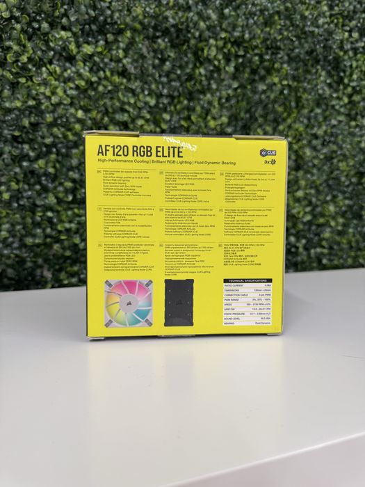 Kit 3 Ventoinhas Corsair AF120 RGB elite Brancas