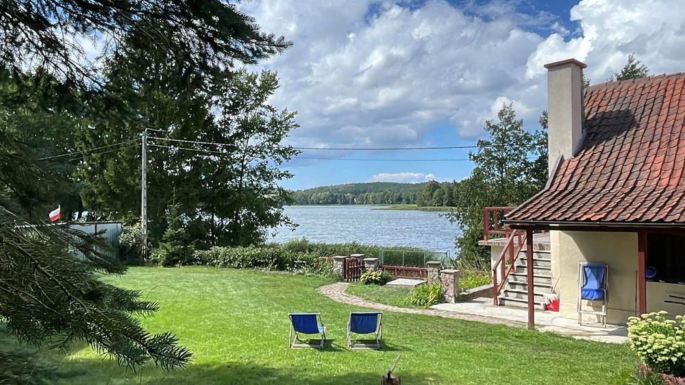 MAZURY dom nad jeziorem na Mazurach, pomost, sauna, 11 kw EV Charger
