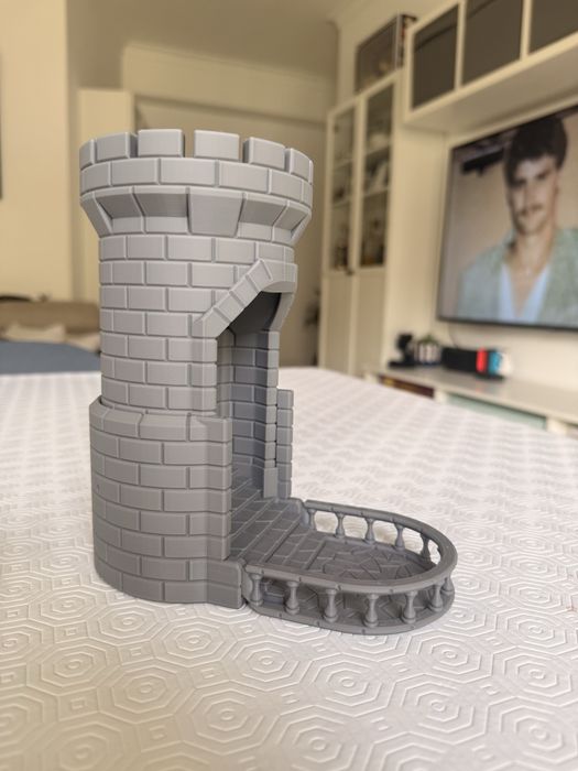 Torre de Dados Interativa (Castelo com Ponte Retrátil) - RPG, D&D, Jogos de Tabuleiro