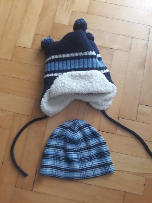 Czapka x 2 zimowa przejściówa 2-3 lata