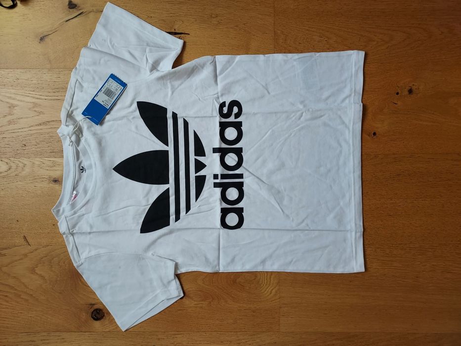 Bluzka z krótkim rękawem tshirt adidas originals biała L 164