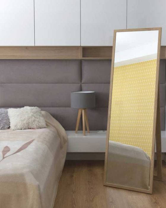 LUSTRO STOJĄCE Czarne Białe Wąska Rama Loftowe 170x50cm - WYPRZEDAŻ
