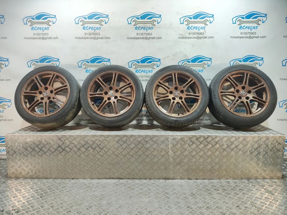 Conjunto Jantes 17 Originais Honda Civic 7 VII EP3 Type R 7J ET45