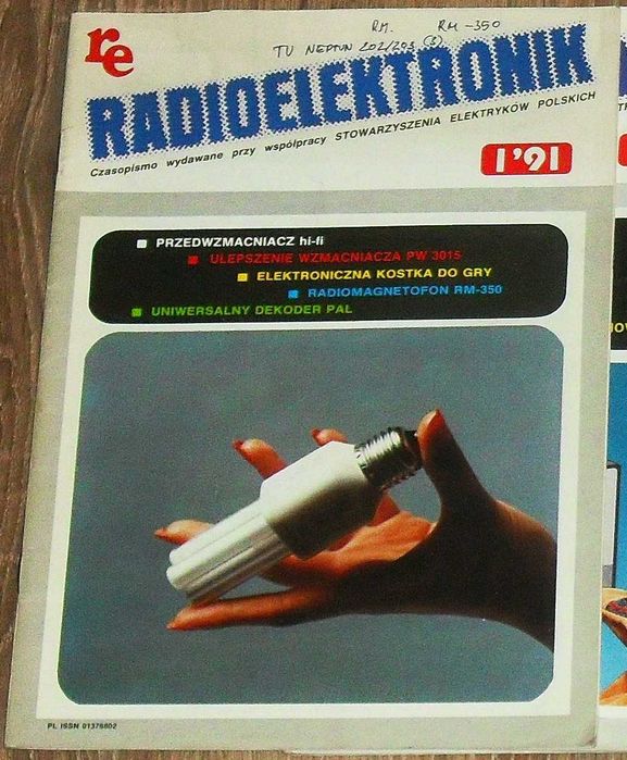 Miesięcznik Radioelektronik roczniki 88, 91, niekompletne.