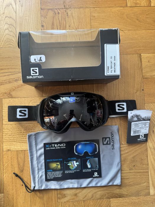 Gogle SALOMON Xtend white/solar Blue