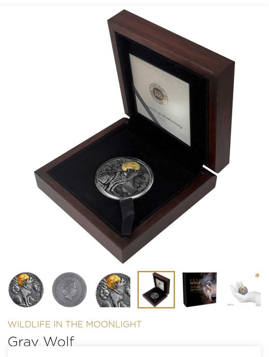 Srebrna moneta Gray Wolf