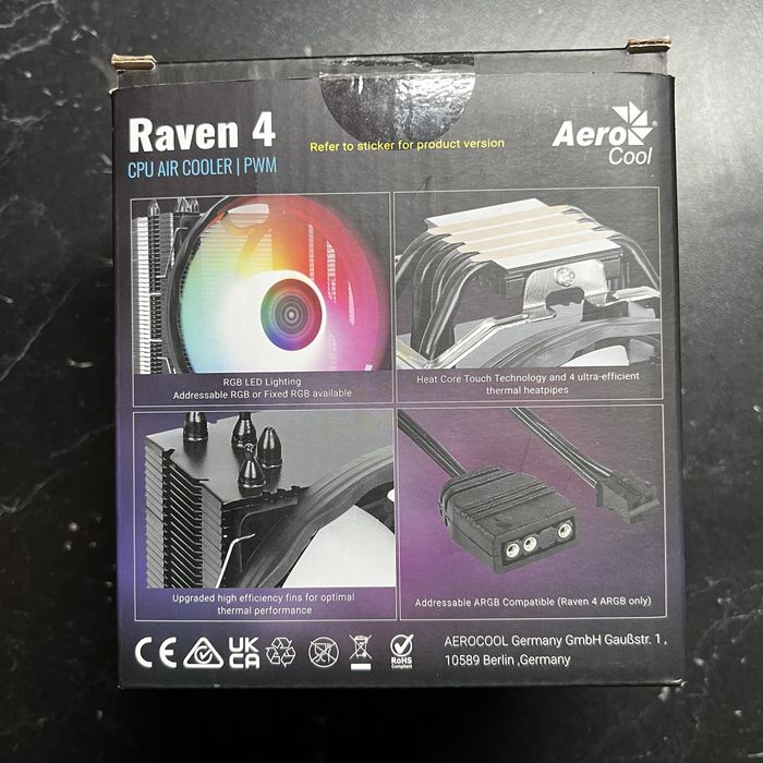 Cooler CPU Raven 4 – Air Cooler – Excelente estado
