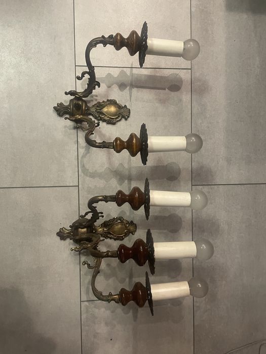 Komplet kinkietow trzy ramienne i dwu