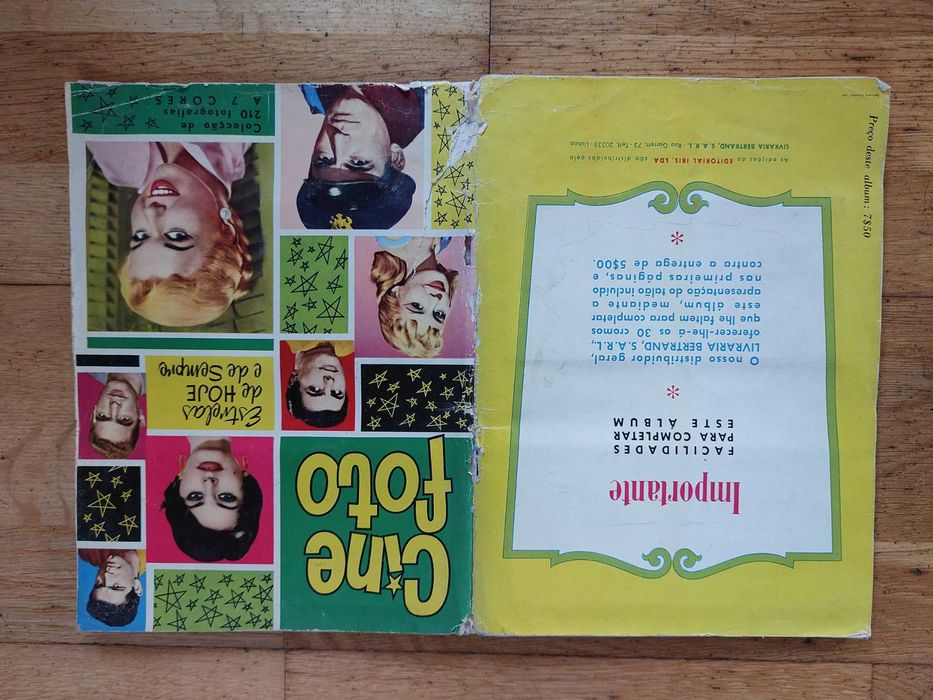 Caderneta cromos "Cine Foto, Estrelas de hoje e de sempre" completa