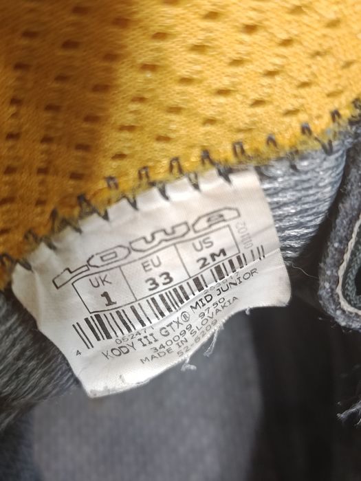 Ботинки детские гортекс бр.Lowa Германия пр.Словакия р,33ст.21,2-21,5